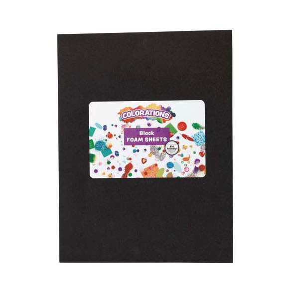 Coloraciones - láminas de espuma negro, 10 uds.