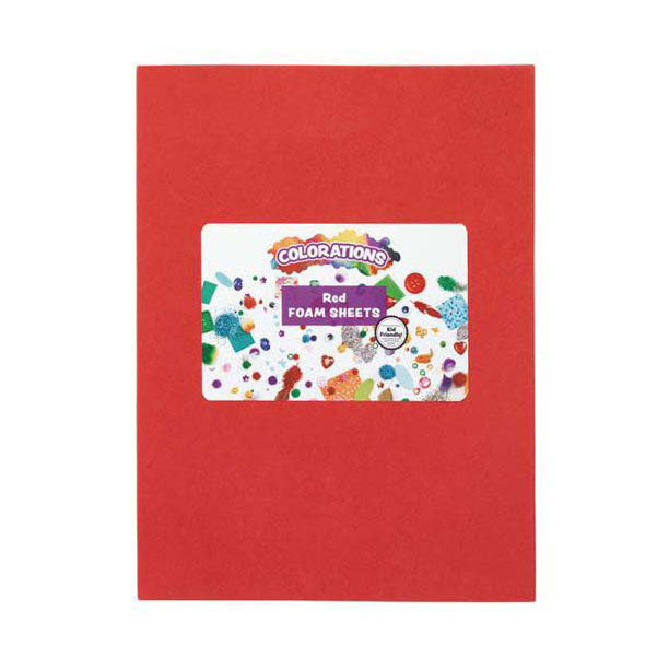 Coloraciones: sábanas de espuma roja, 10st.