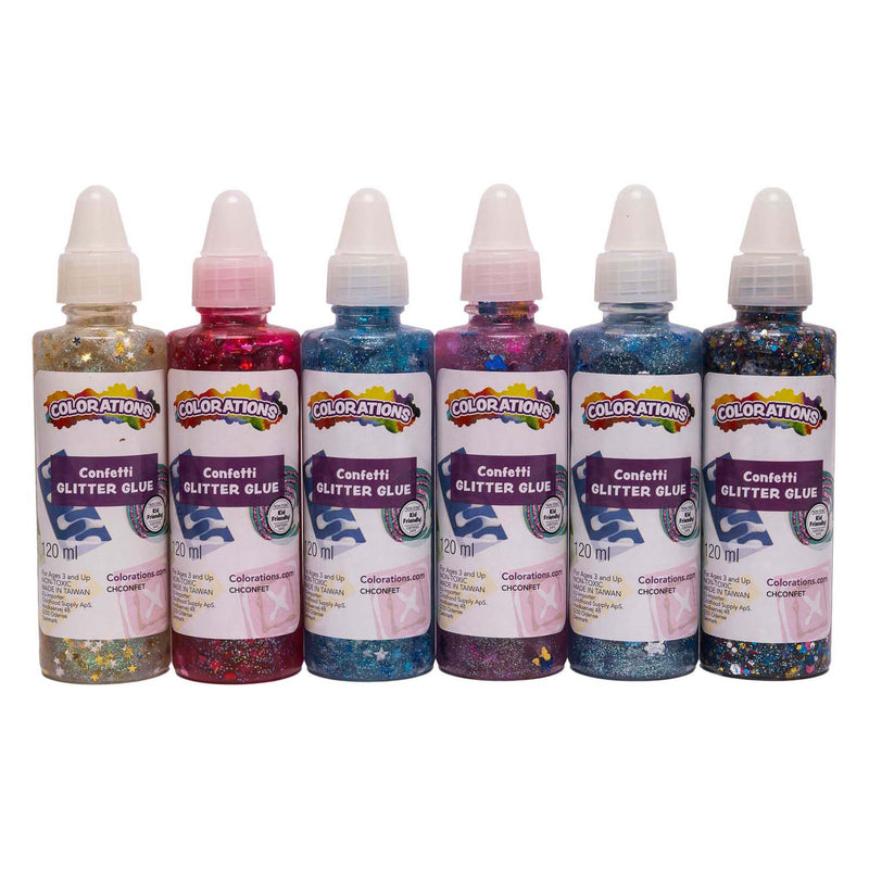 Coloraciones - Confeti Glitter Glue 118 ml, 6st.