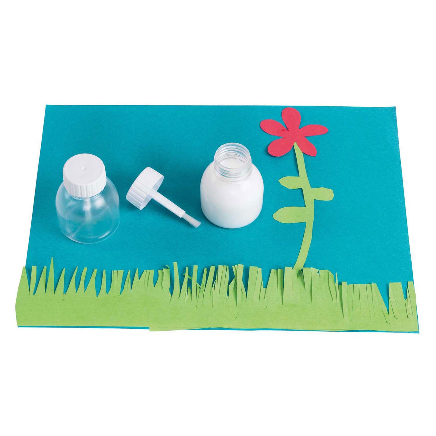 Colorazioni - vasetti colla riutilizzabili con pennelli, 12 pz.