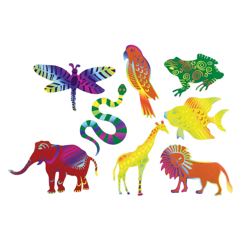 Colorazioni - figure da grattare forme di animali - 48 pz.