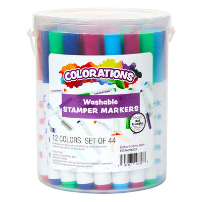 Coloraciones - marcadores de sellos lavables, 44 uds.
