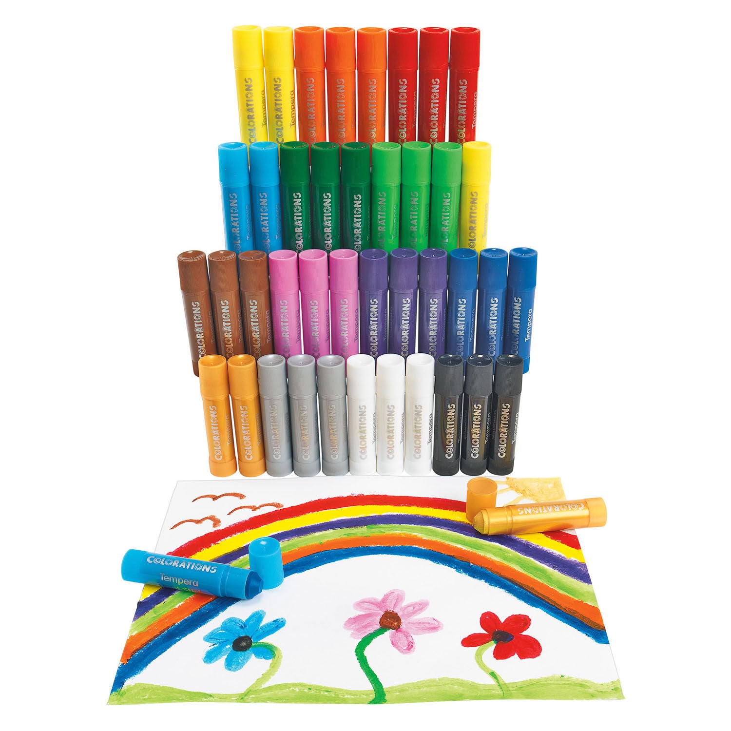 Colorazioni - Tempere in stick in 14 colori - 42 pz.