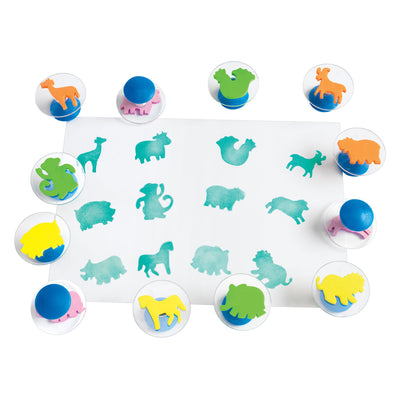 Coloraciones - sellos de animales - 12 uds.