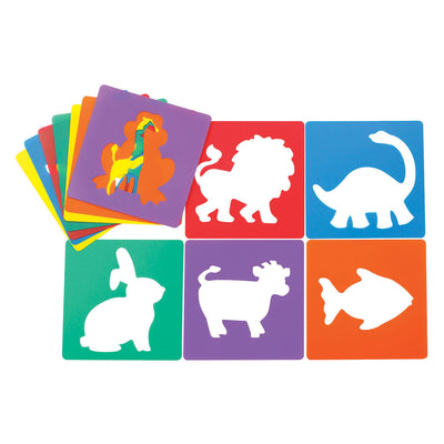 Coloraciones - plantillas de animales reutilizables - 12uds.