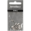 Tappi finali Creativ Company, l: 8 mm, d 2 mm, placcato argento, 10 pezzi 1 scatola