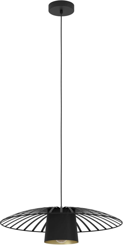 Lámpara colgante Eglo felixkirk - e27 - ø 57 cm - negro|oro - acero