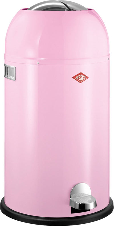 Wesco kickmaster prullenbak | pedaalemmer | 33 liter | metaal - roze | afvalemmer - made in germany