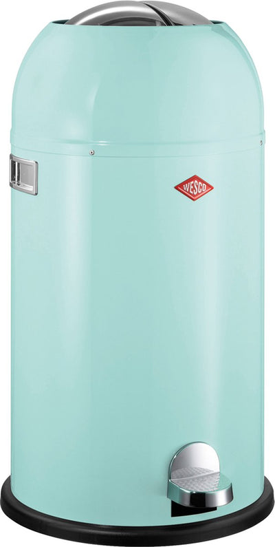 Pattumiera Wesco Kickmaster | pattumiera a pedale | 33 litri | metallo - menta | cestino per rifiuti - prodotto in Germania