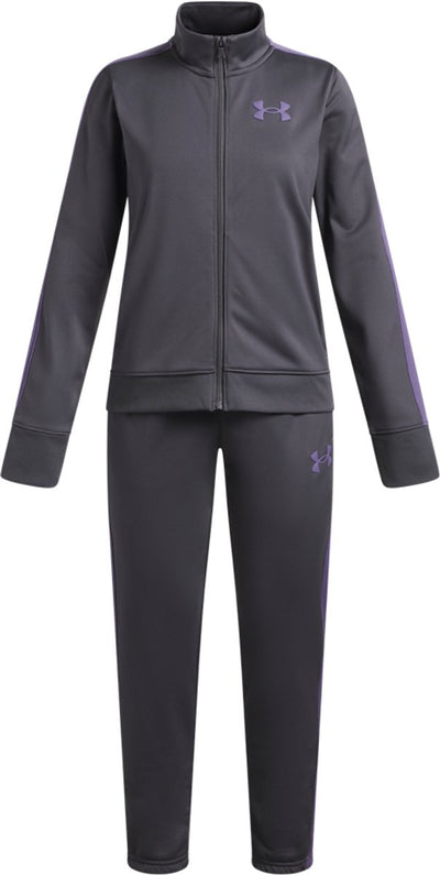 Chándal de punto Under Armour ua rival-chándal gris para niña - castlerock - lujo púrpura - lujo púrpura