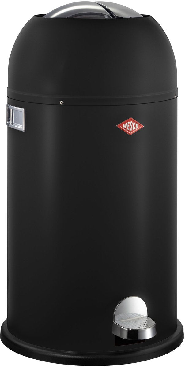 Wesco kickmaster prullenbak | pedaalemmer | 33 liter | metaal - matzwart | afvalemmer - made in germany
