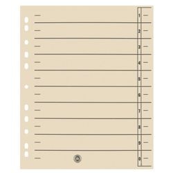 Separadores niceday 1-10 180 g m2 a4 gamuza extra ancha