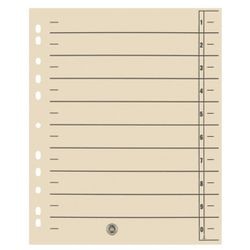 Separadores niceday 1-10 230 g m2 a4 gamuza extra ancha