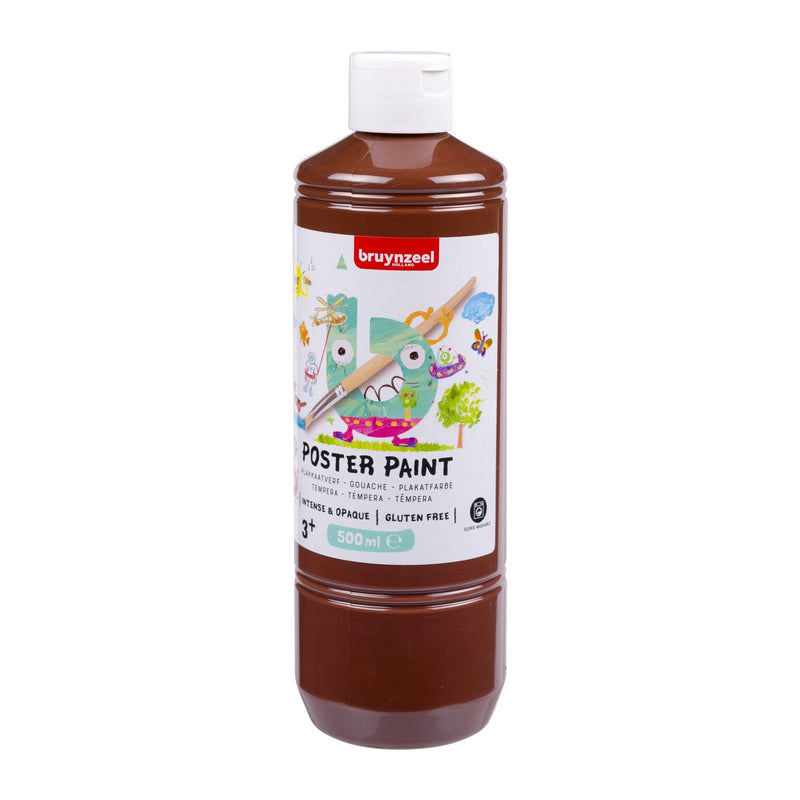 Bruynzeel • pittura a guazzo per poster, 500 ml, marrone