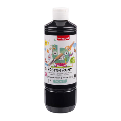 Bruynzeel • pittura a guazzo per poster, 500 ml, nera