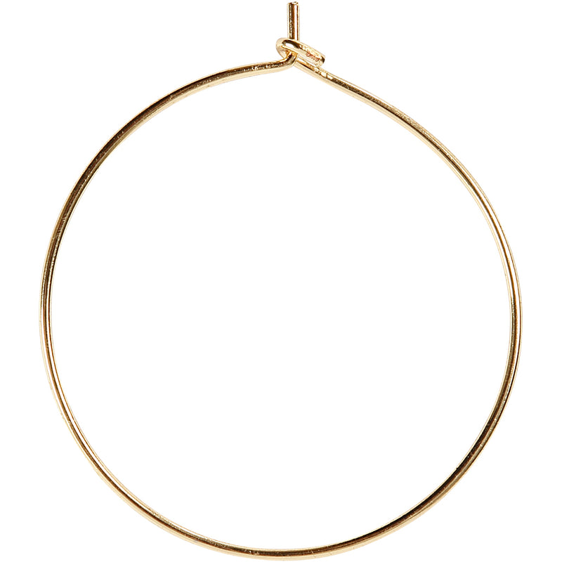 Orecchino Creative Company, d 30 mm, placcato oro, 6 pezzi 1 scatola