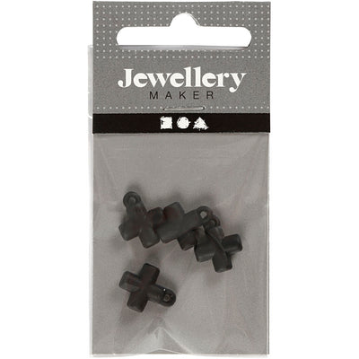 Croce aziendale Creativ, misura 10x10 mm, misura buco 1,5 mm, nero, 4 pezzi 1 scatola