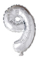 Globos globo foil número '9' plateado 40cm