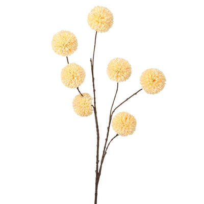 Roberts collection pompón flor artificial 98cm amarillo suave