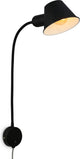 Lampada da comodino Briloner lampada da parete lampada da lettura rotante escl. 1xe27 10w cameretta nera