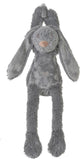 Happy horse konijn richie muziekknuffel - donkergrijs - baby cadeau