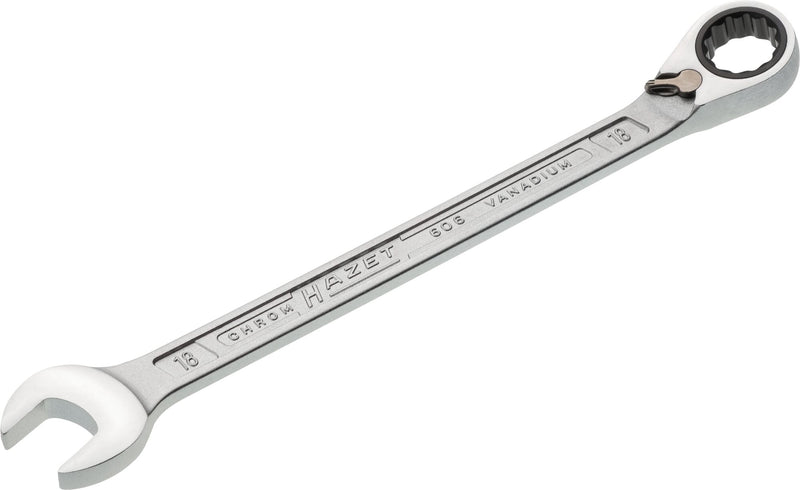Hazet ratelringsteeksleutel 606-18 · buitentwaalfkant tractieprofiel · sw 18 mm