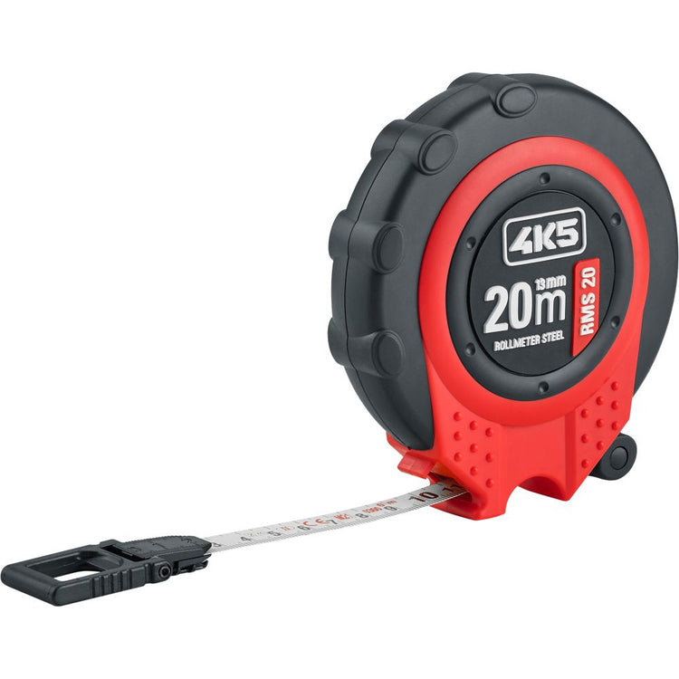 4k5 tools rms 20 aan beide zijden bedrukte rolbandmaat van staal - 606.101-20