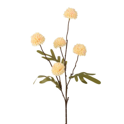 Roberts collection pompón flor artificial 52cm amarillo suave