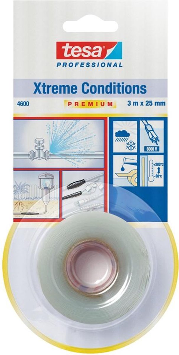 Tesa premium 04600-00000-00 afdichtingstape professional xtreme conditions transparant (l x b) 3 m x 25 mm 1 stuk(