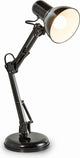 B.k.licht - zwarte tafellamp - industriële bureaulamp - kantelbaar retro metalen design - bureaulamp e14 fitting - excl. lichtbron