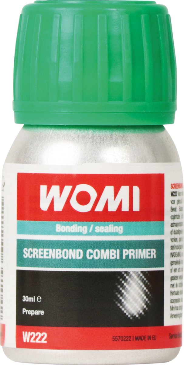 Womi primer screenbond w222 – 30 ml – verbetert lijmhechting – sneldrogend – voor ruiten glas