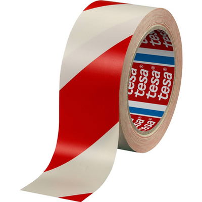 Nastro Tesa rosso bianco 50mm 33mtr