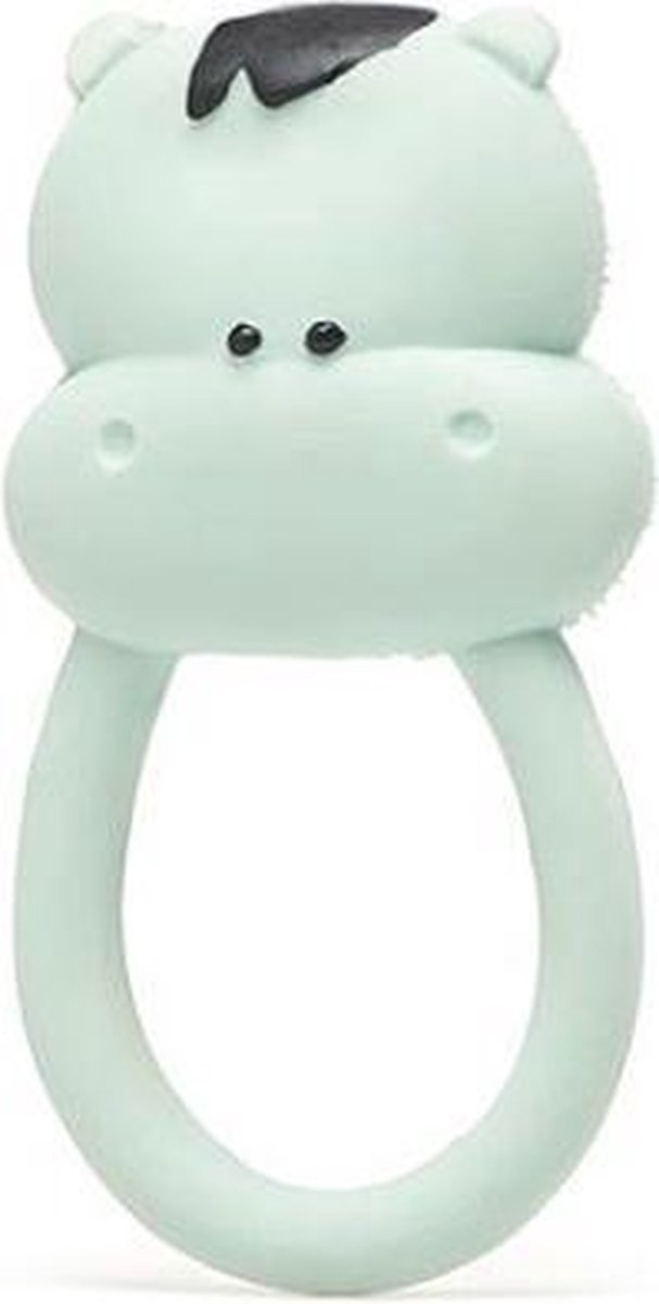 Lanco Toys Anello da dentizione in gomma Lanco - Kimo l'ippopotamo - menta