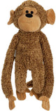 Beeztees honden knuffel aap vik - honden speelgoed - hondenspeeltjes - extra groot - zonder piep - pluche - 40x20x13 cm
