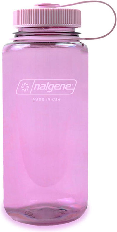 Nalgene - bottiglia a bocca larga - borraccia - bottiglia d'acqua - a prova di perdite - 500 ml - senza BPA - sostegno - fiore di ciliegio