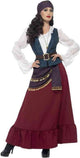 Smiffys - costume da bellezza da pirata bucaniere deluxe - m - multicolore