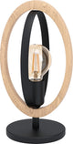 Eglo basildon tafellamp - e27 - 34,5 cm - zwart bruin