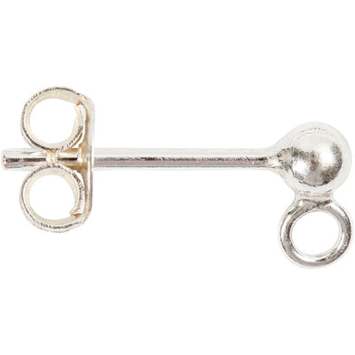 Creativ Company Oorsteker, L: 13 mm, plata, 10 piezas 1 caja