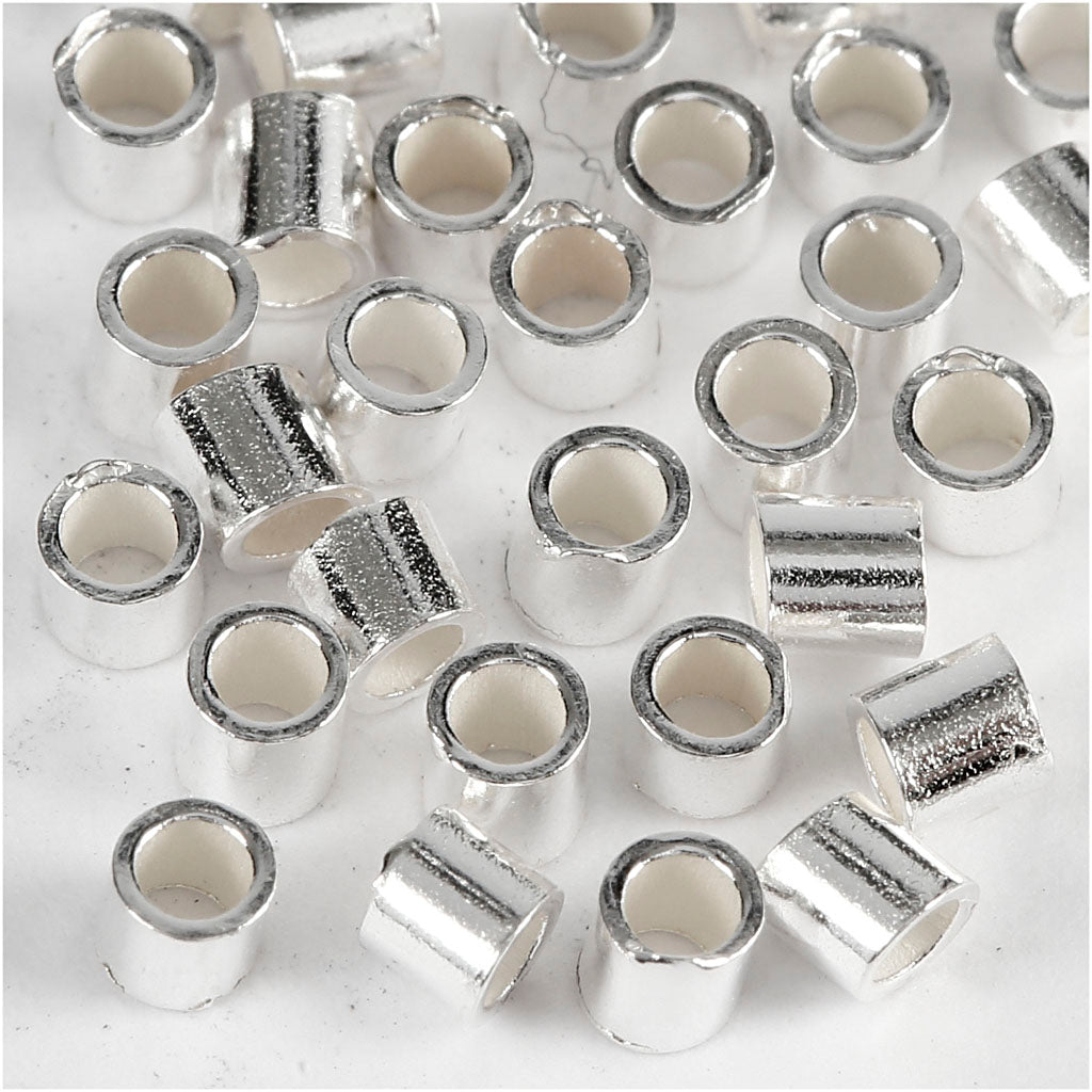 Creativ company cuentas engarzadas, d 2 mm, plata, 50 piezas 1 caja