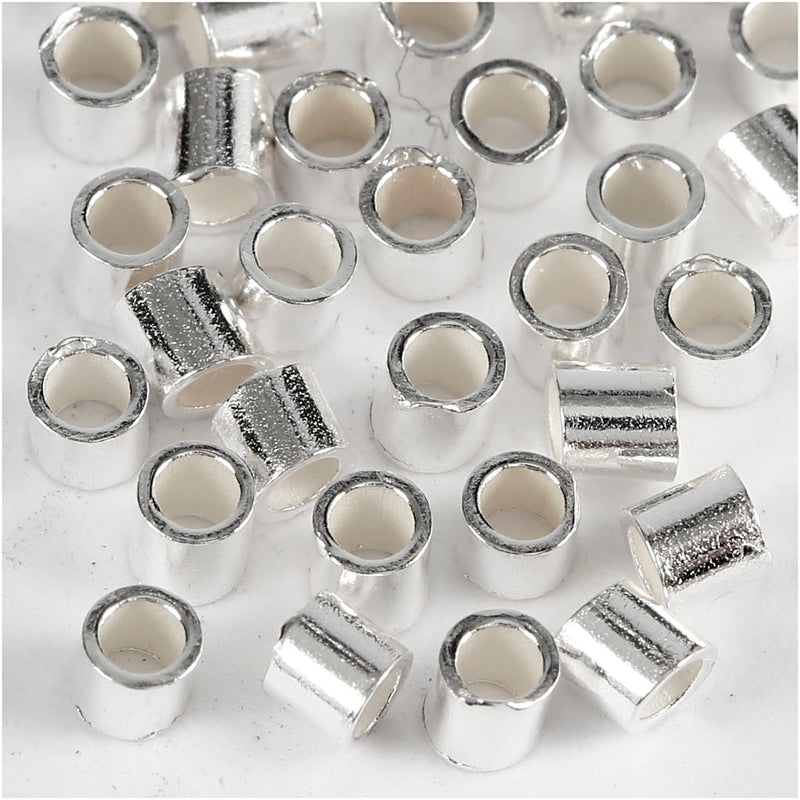 Perline a crimpare dell'azienda Creativ, d 2 mm, argento, 50 pezzi 1 scatola