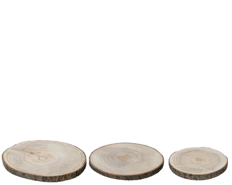 Piastra base in legno Decoris dia37 cm 3 pezzi