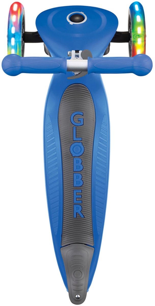 Patinete con luces plegables Globber primo de 3 ruedas en color azul