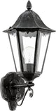 Eglo navedo wandlamp buiten - e27 - 47,5 cm - zwart zilver