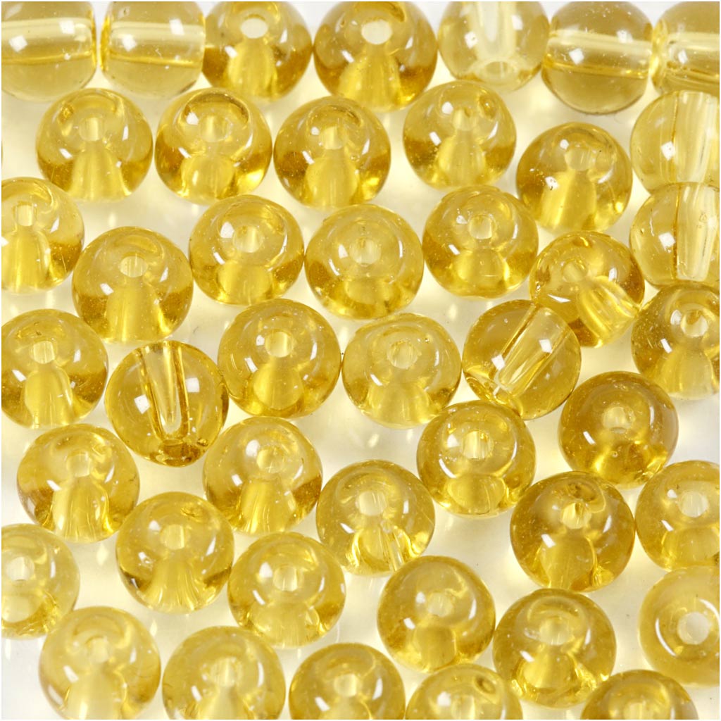Creativ Company Glass Beads amarillo, 45th.