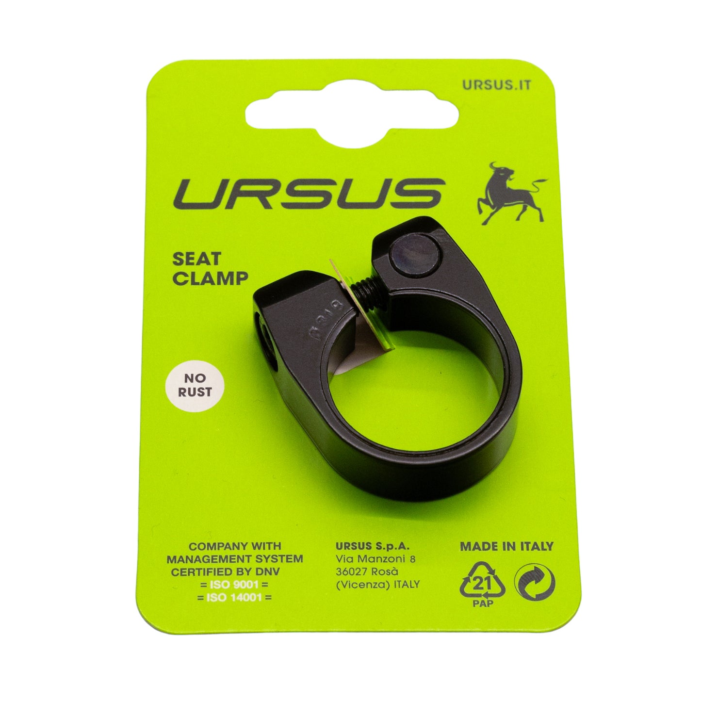 Ursus Zoolpap Clamp Urban 31.8 mm | Allen negro