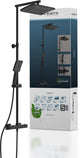 Sistema doccia Schütte trento - doccia a pioggia - con rubinetto doccia termostatico - interasse 150 mm - nero opaco