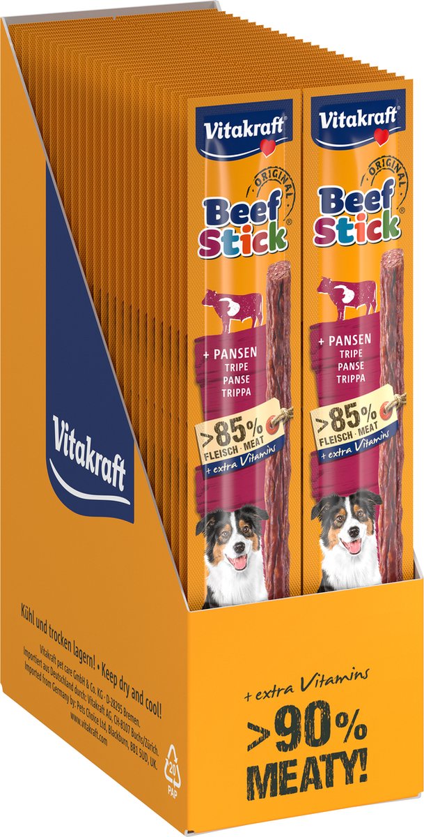 Trippa di manzo Vitakraft - 50 pezzi - 50x12 grammi