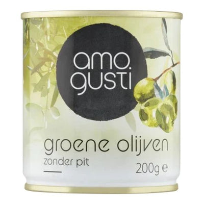 Amogusti olives green without pits can (8x 200 gr)