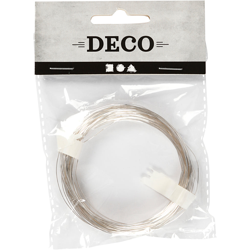 Creativ Company silver -plated wire, thickness 0.4 mm, silver -plated, 20 m 1 roll