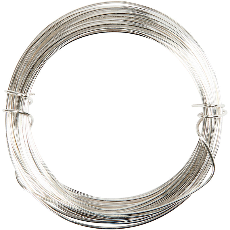 Creativ Company Silitched Wire, espesor 0.6 mm, plata, 10 m 1 rollo